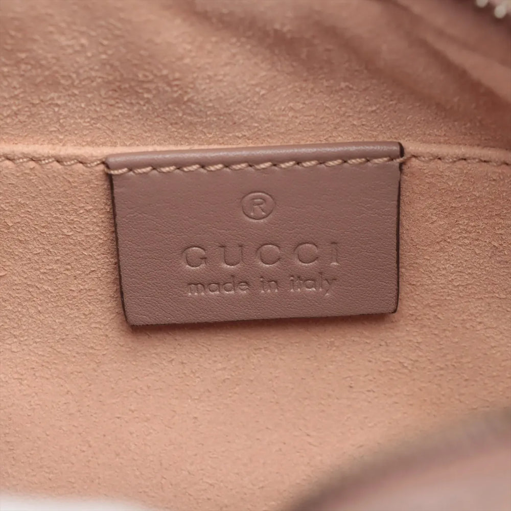 Gucci GG Small Marmont Leather Chain Shoulder Bag Beige 447632