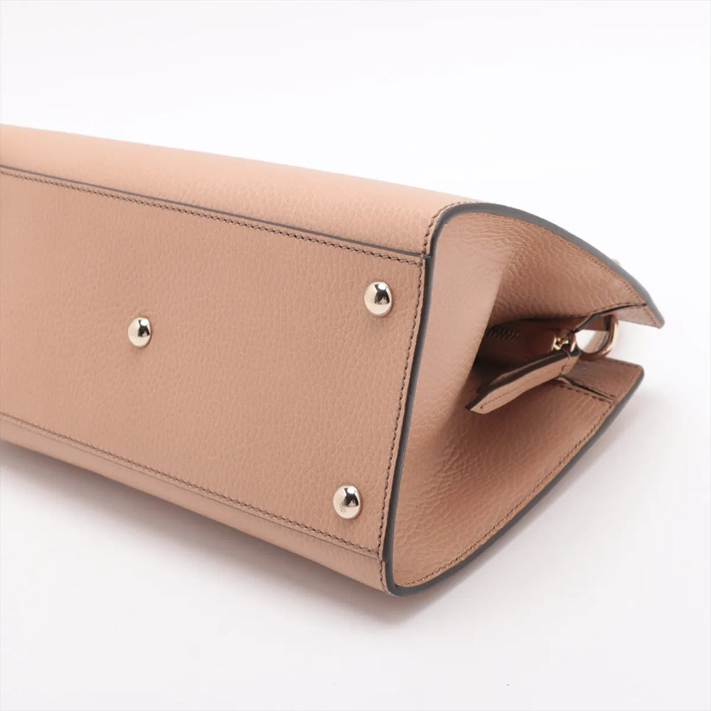 Gucci Soho Leather 2 Way Handbag Beige 607722