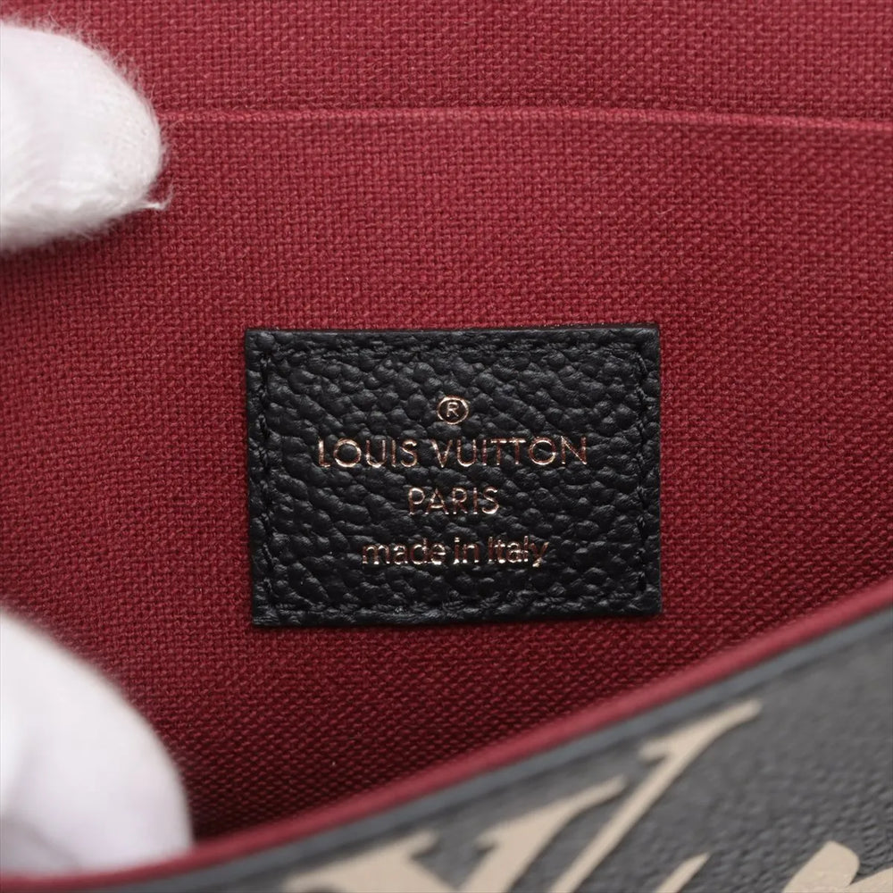 Louis Vuitton monogram empreinte Pochette Félicie M80482 black x beige