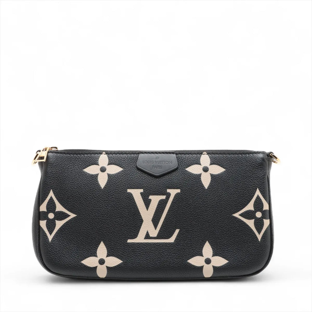 Louis Vuitton Monogram Empreinte Multi Pochette Accessoires M45777 black x beige