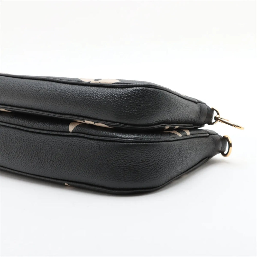 Louis Vuitton Monogram Empreinte Multi Pochette Accessoires M45777 black x beige