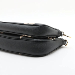 Louis Vuitton Monogram Empreinte Multi Pochette Accessoires M45777 black x beige