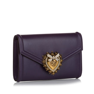 Dolce&Gabbana Devotion Leather Belt Bag Purple