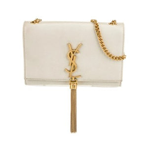 YSL Kate Tassel Medium White GHW