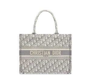 Dior Medium Book Tote Grey Oblique