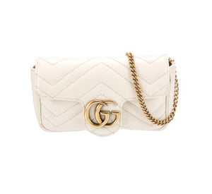 Gucci Marmont Super Mini Crossbody White