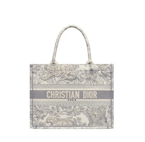 Dior Medium Book Tote Grey Toile de Jouy
