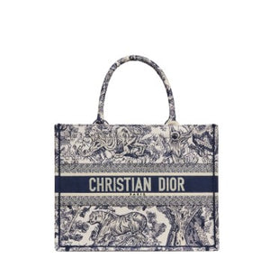 Dior Medium Book Tote Navy Toile de Jouy