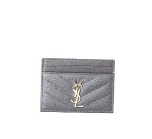 YSL Cassandre Cardholder Fog Grey