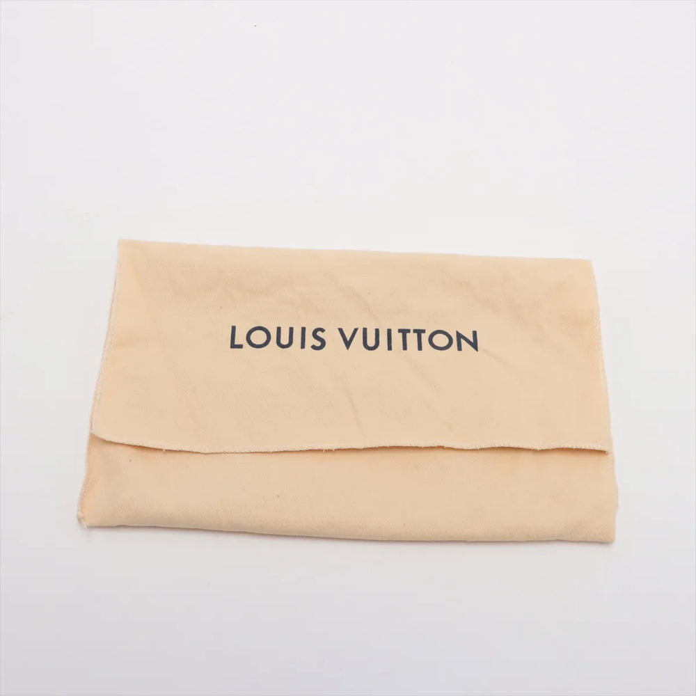 Louis Vuitton Monogram Pallas Clutch M41638 CI3147 brown x red
