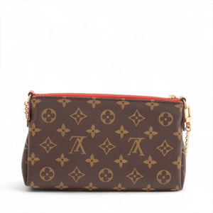 Louis Vuitton Monogram Pallas Clutch M41638 CI3147 brown x red
