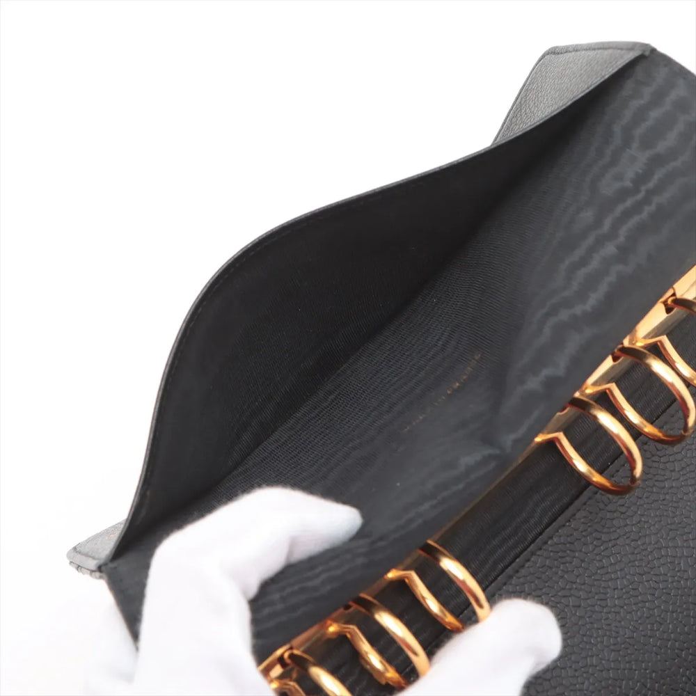 Chanel Bicolore Caviar Skin Notebook cover Black Gold Metal Fittings 4464662