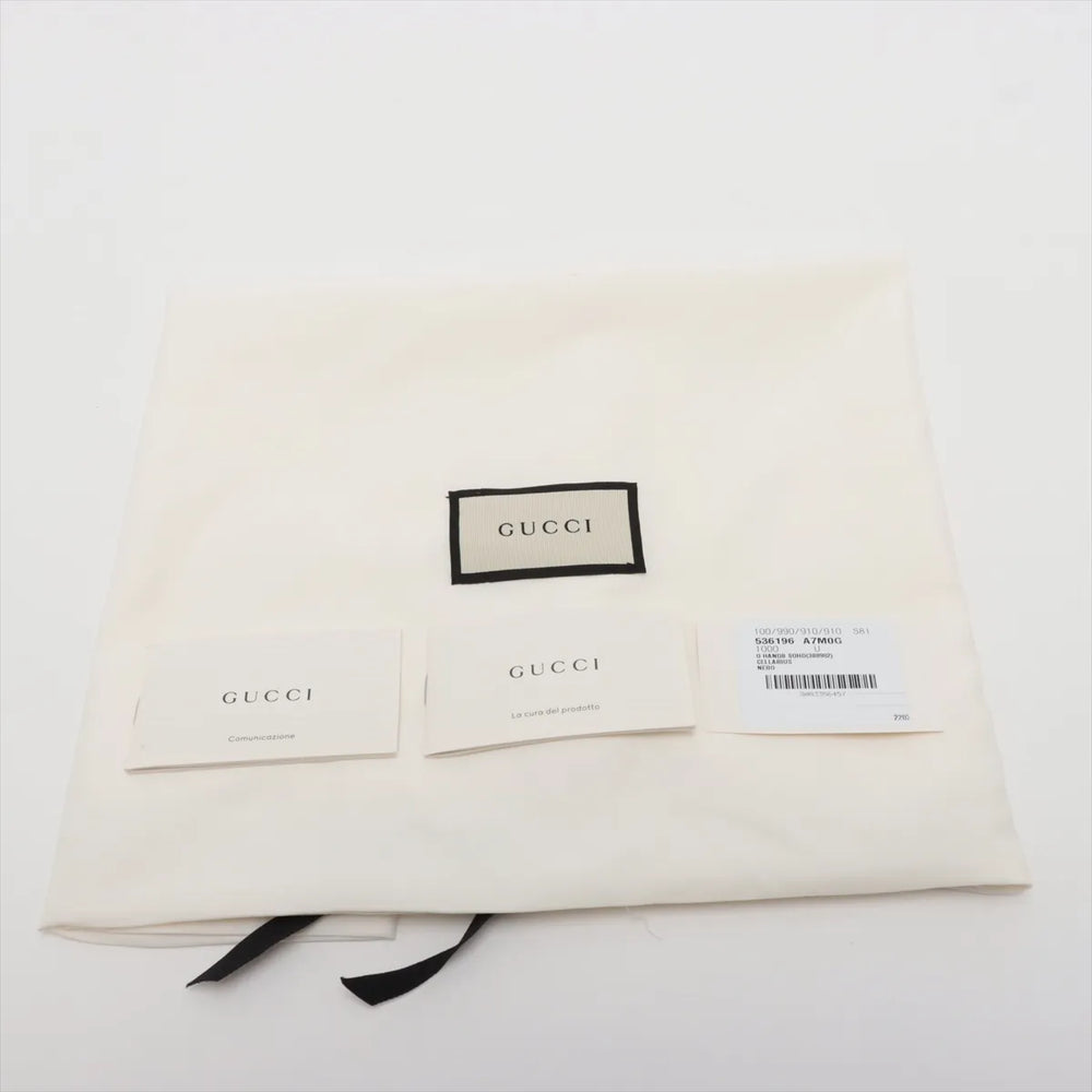Gucci Soho Leather Chain Tote Bag Black 536196