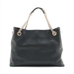 Gucci Soho Leather Chain Tote Bag Black 536196