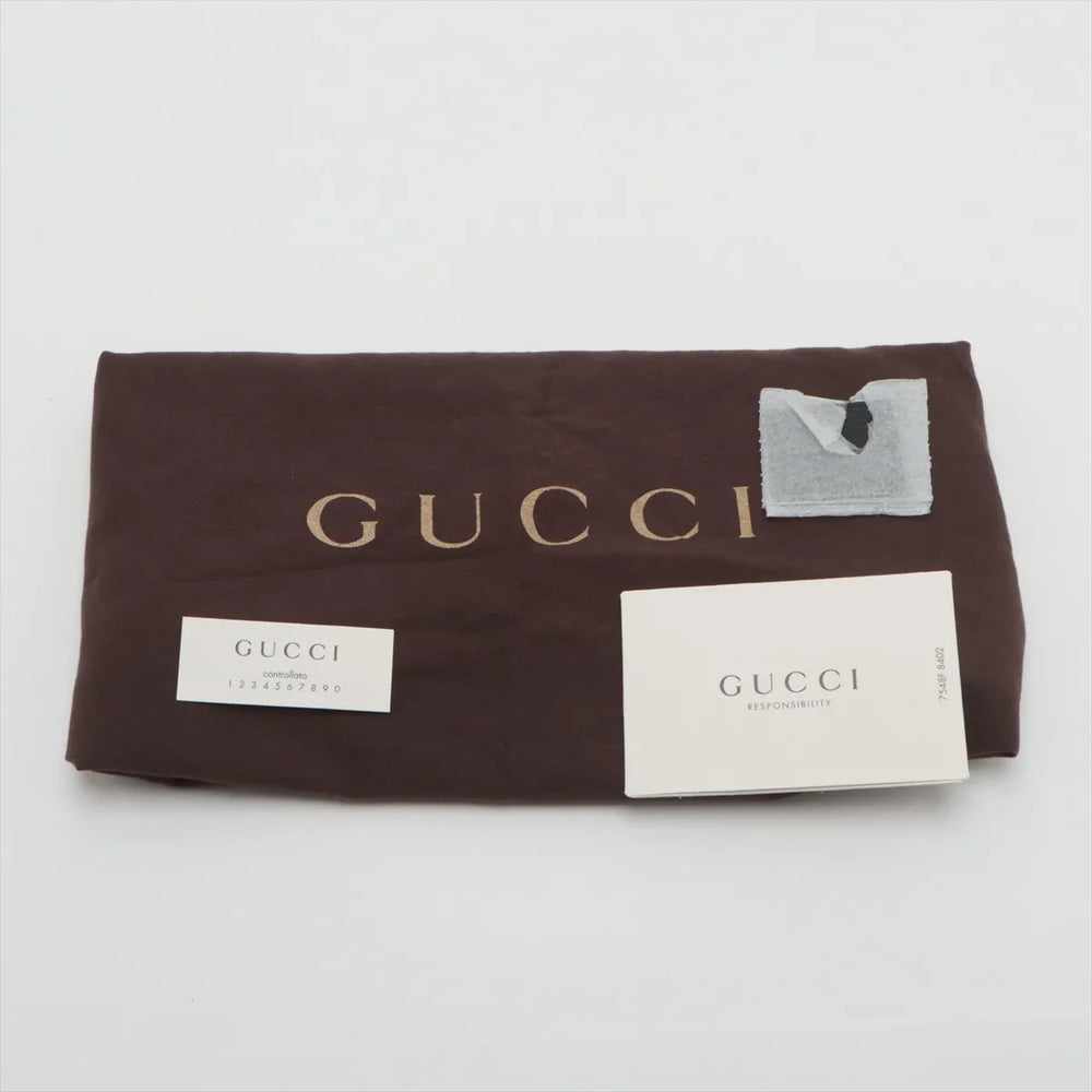 Gucci Interlocking G Leather Chain Shoulder Bag Black 510303