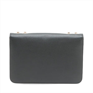 Gucci Interlocking G Leather Chain Shoulder Bag Black 510303
