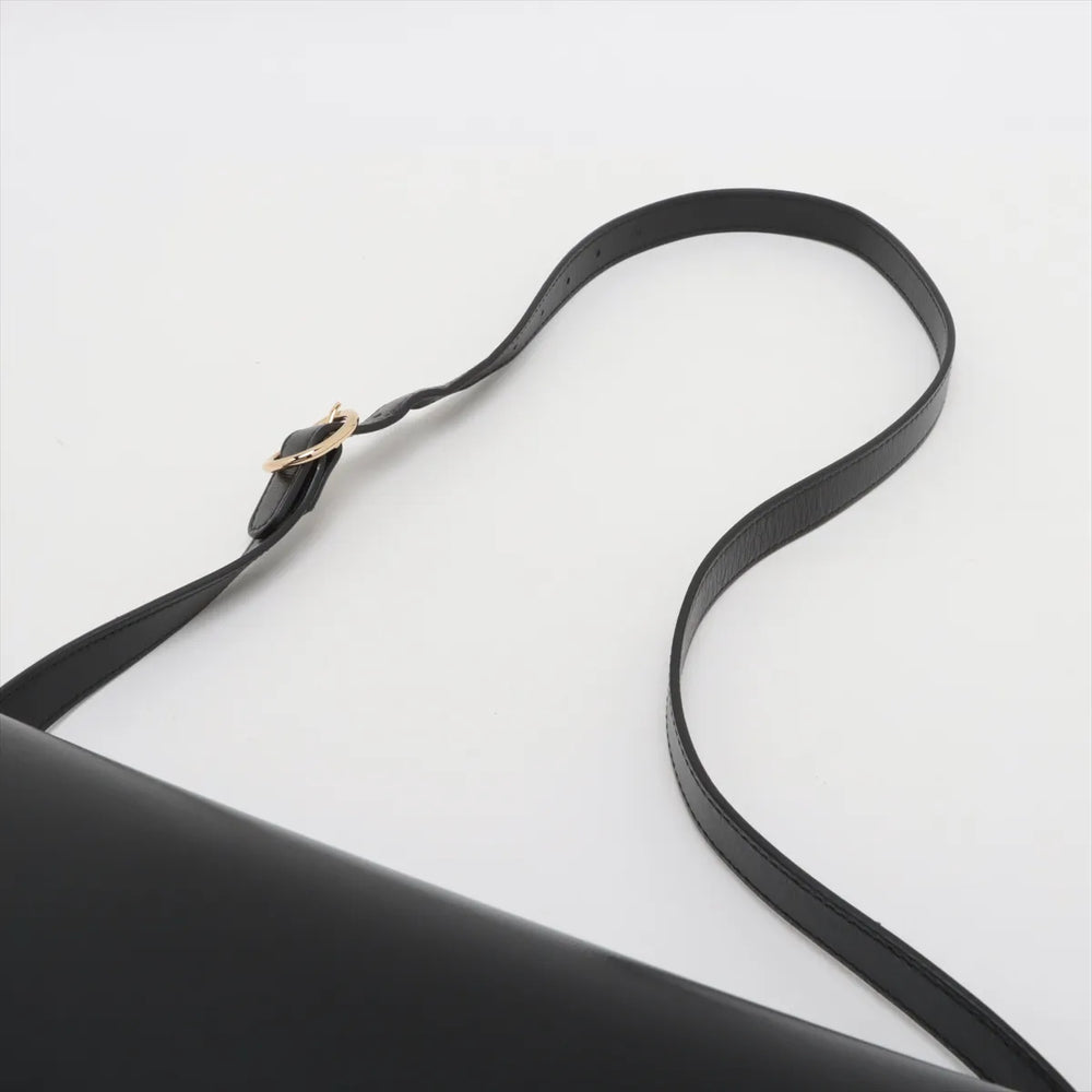 Gucci Double G Leather Shoulder bag Black 589471