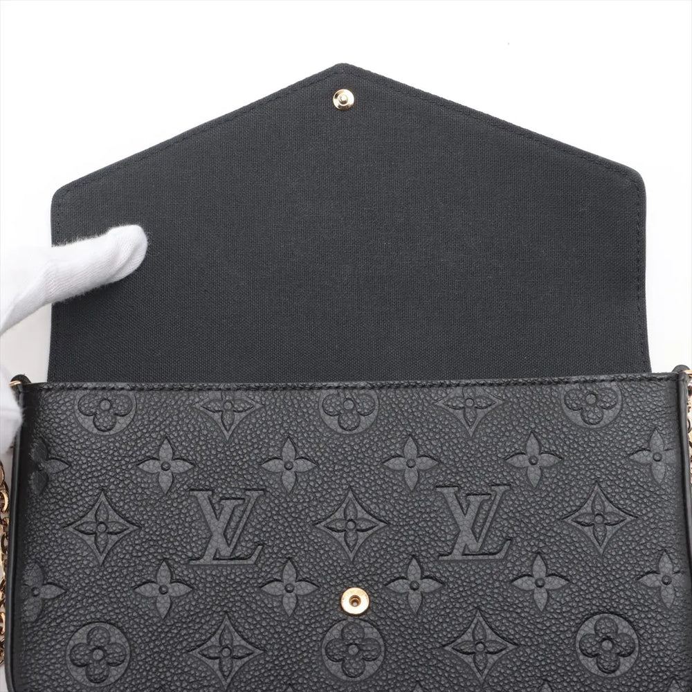Louis Vuitton Monogram Empreinte Pochette Felicie M82477 Black