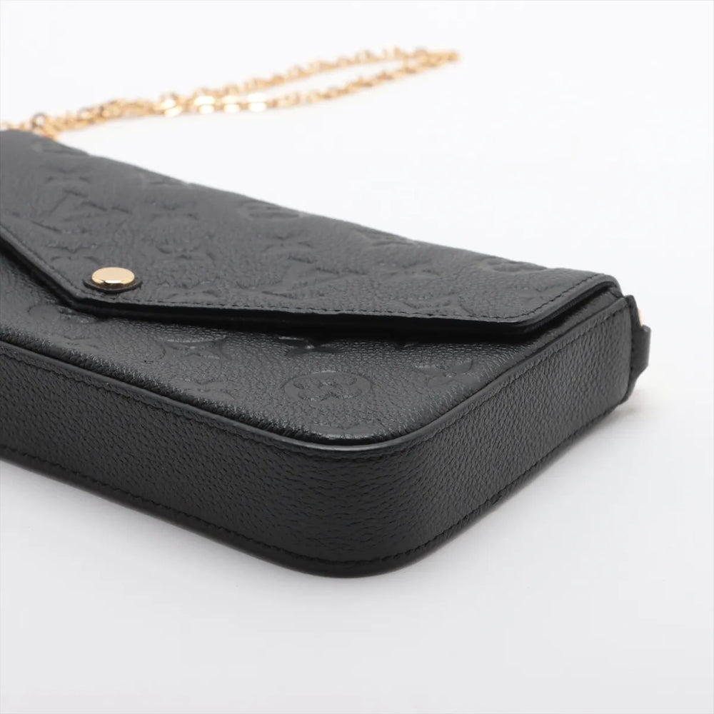 Louis Vuitton Monogram Empreinte Pochette Felicie M82477 Black