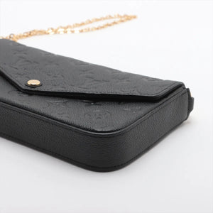 Louis Vuitton Monogram Empreinte Pochette Felicie M82477 Black