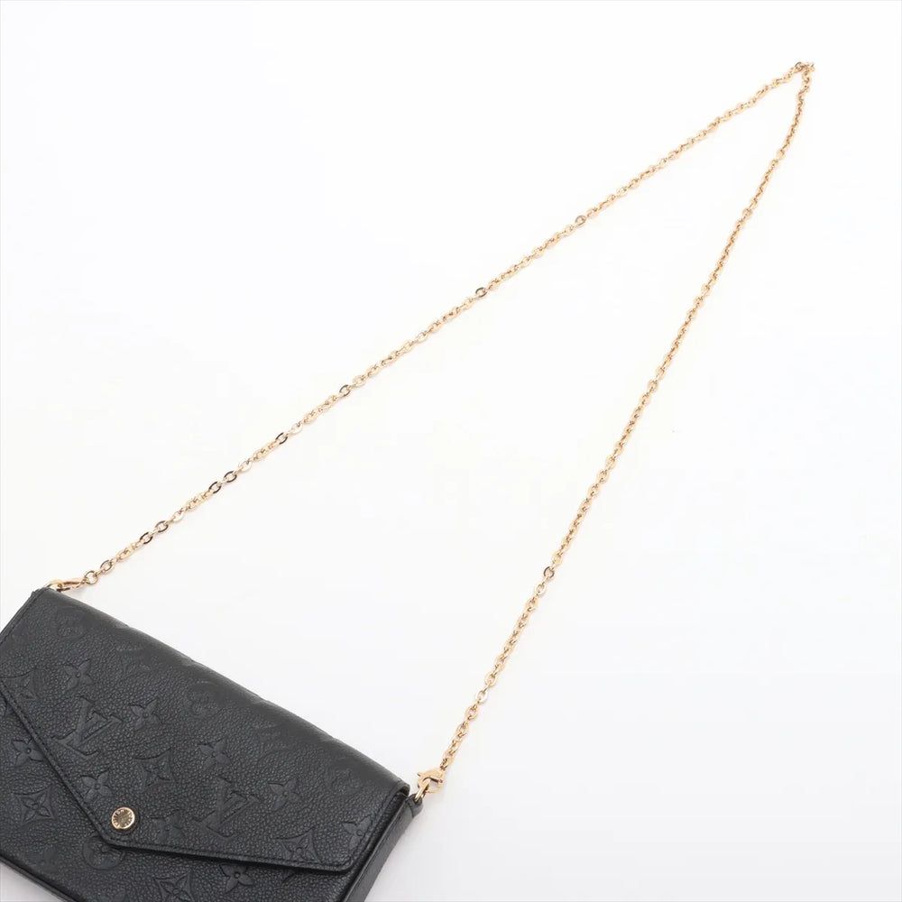 Louis Vuitton Monogram Empreinte Pochette Felicie M82477 Black