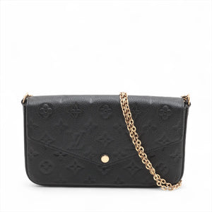 Louis Vuitton Monogram Empreinte Pochette Felicie M82477 Black