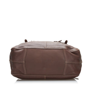 
            
                Load image into Gallery viewer, Prada Cervo Drawstring Leather Tote Brown
            
        