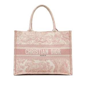 
            
                Load image into Gallery viewer, Christian Dior Medium Toile de Jouy Book Tote Pink
            
        