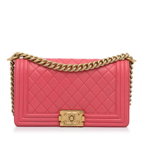 
            
                Load image into Gallery viewer, Chanel Medium Lambskin Boy Flap Bag Pink
            
        