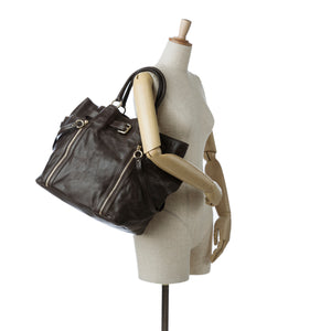 Dolce&Gabbana Leather Tote Bag Brown
