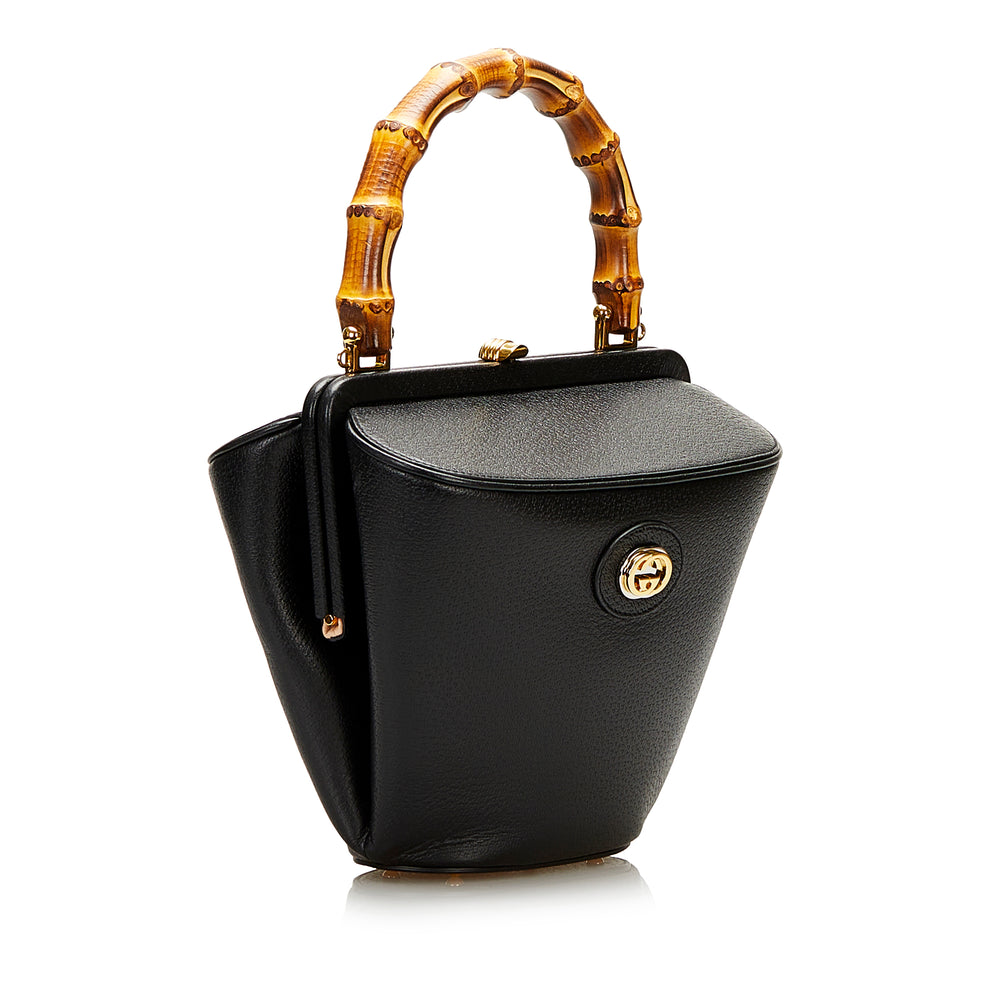 
            
                Load image into Gallery viewer, Gucci Bamboo Satchel Black
            
        