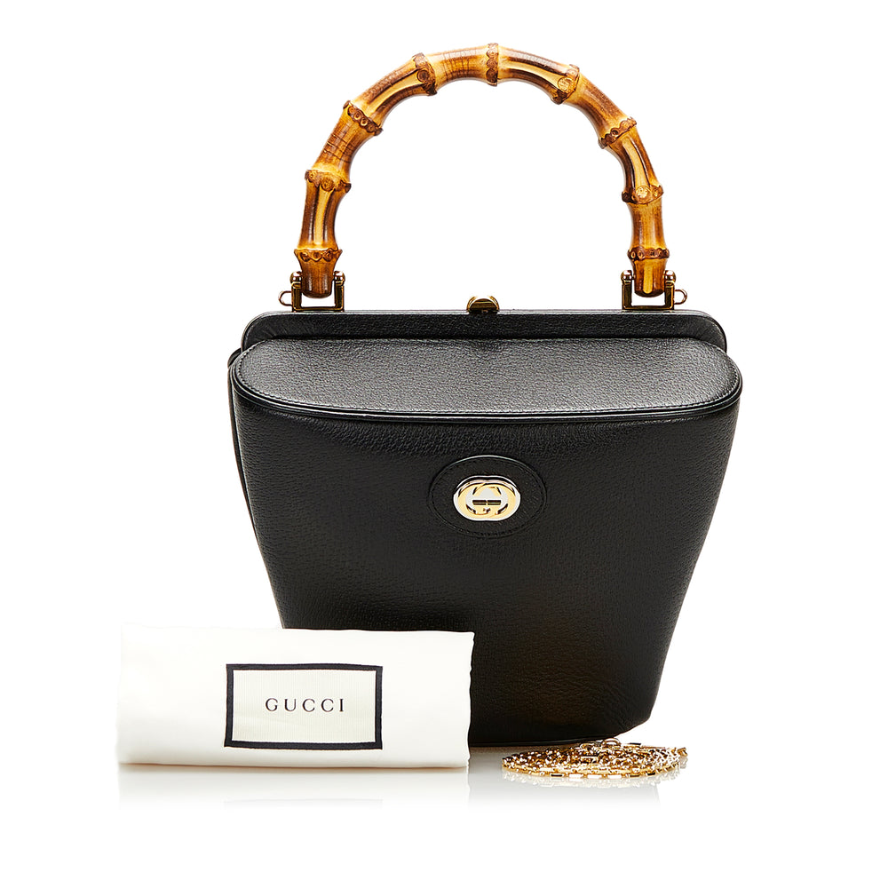 
            
                Load image into Gallery viewer, Gucci Bamboo Satchel Black
            
        