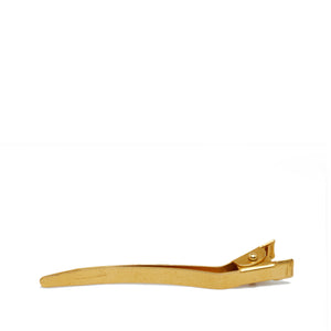 
            
                Load image into Gallery viewer, Chanel Vintage Logo Hair Clip Gold
            
        