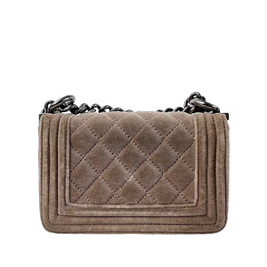 
            
                Load image into Gallery viewer, Chanel Mini Velvet Boy Flap Bag Brown
            
        