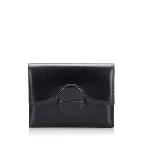 
            
                Load image into Gallery viewer, Hermès Box Calf Leather Clutch Bag Black
            
        