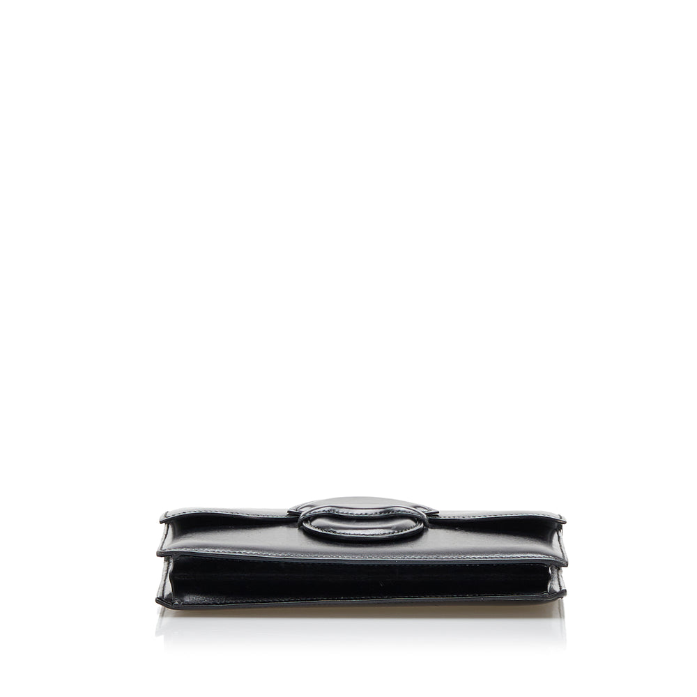 
            
                Load image into Gallery viewer, Hermès Box Calf Leather Clutch Bag Black
            
        