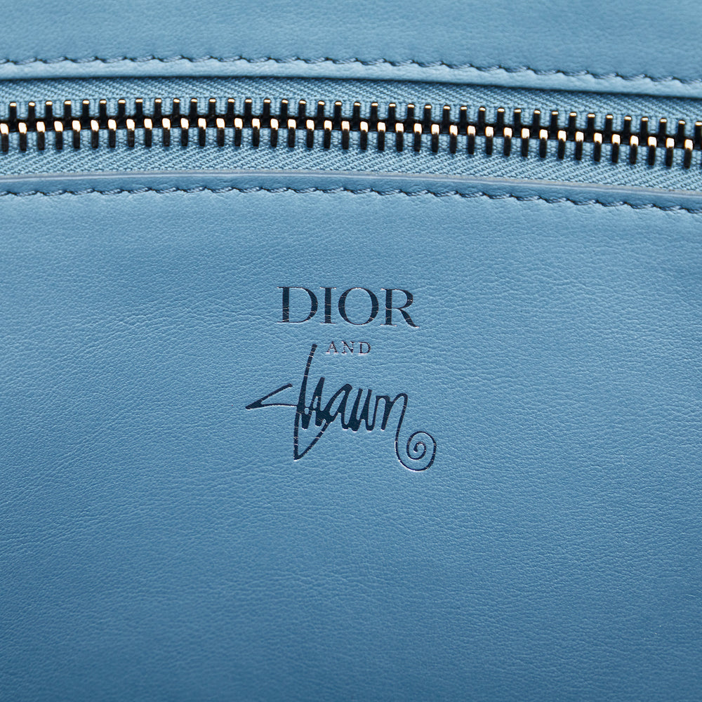 Christian Dior x Stussy Large Logo Applique Tote Blue