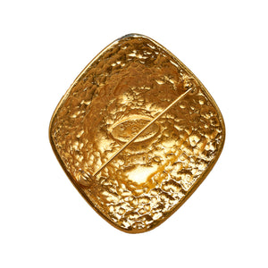 Chanel Rhombus Brooch Gold