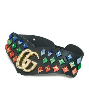 
            
                Load image into Gallery viewer, Gucci Studded Torchon Wide Belt Black
            
        