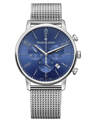 
            
                Load image into Gallery viewer, Maurice Lacroix Eliros 40 Chrono - Blue - Milanese
            
        