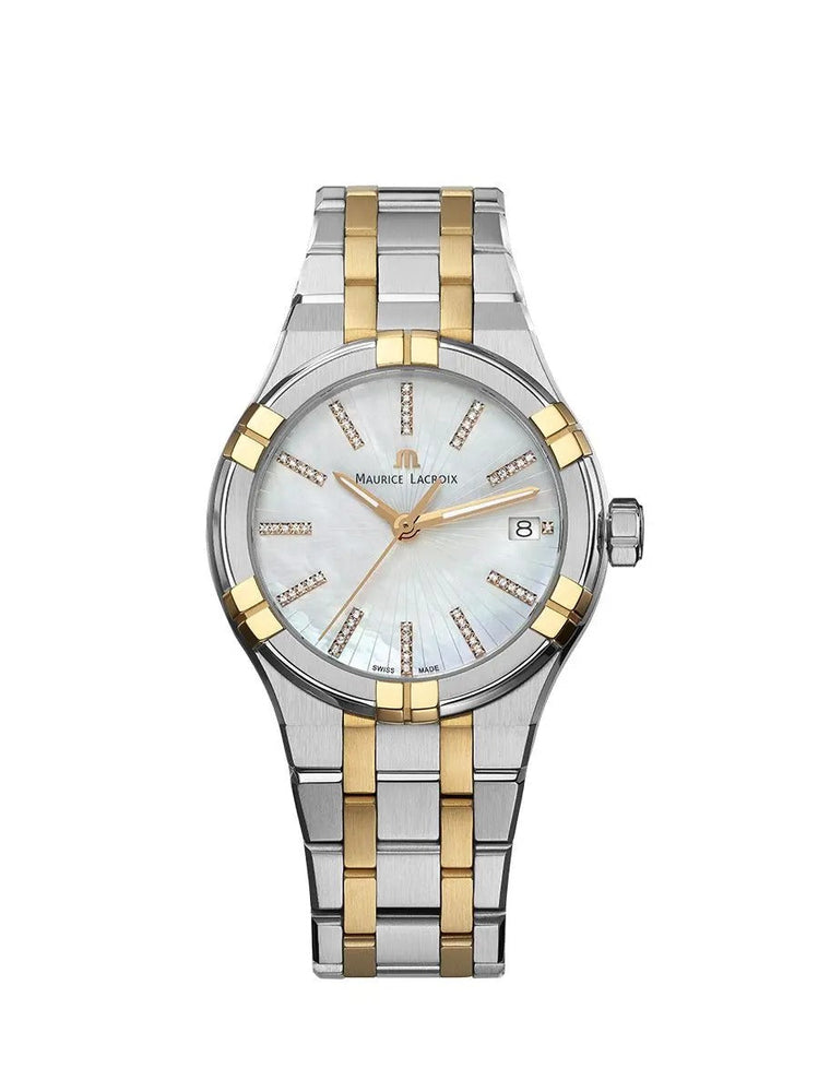 Maurice Lacroix Aikon Quartz 35 - Steel - Bicolor 4N PVD - Mother-of-pearl (diamonds on dial)