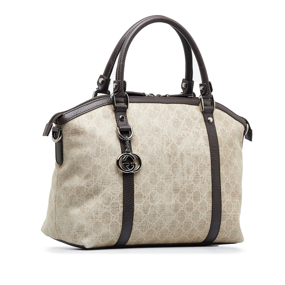 
            
                Load image into Gallery viewer, Gucci GG Canvas Charm Dome Satchel Brown
            
        