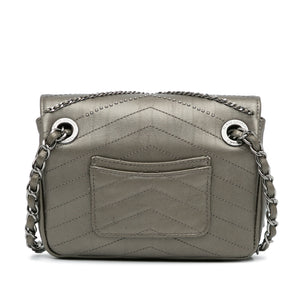 
            
                Load image into Gallery viewer, Chanel Mini Embellished Calfskin Chevron Square Envelop Flap Gray
            
        